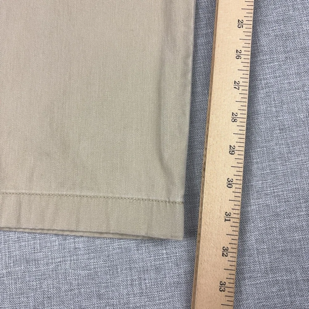 Tommy Bahama Pants Mens 42x32 Beige Stretch Chino Flat Front Marlin Logo Casual
